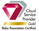 Rubyアソシエーション認定クラウドサービス事業者(Gold)ロゴ
