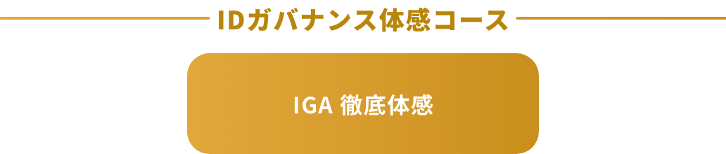 IDガバナンス体感コース。IGA 徹底体感